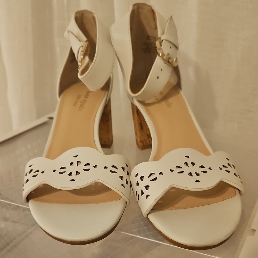 Kate Spade White Heeled Sandals